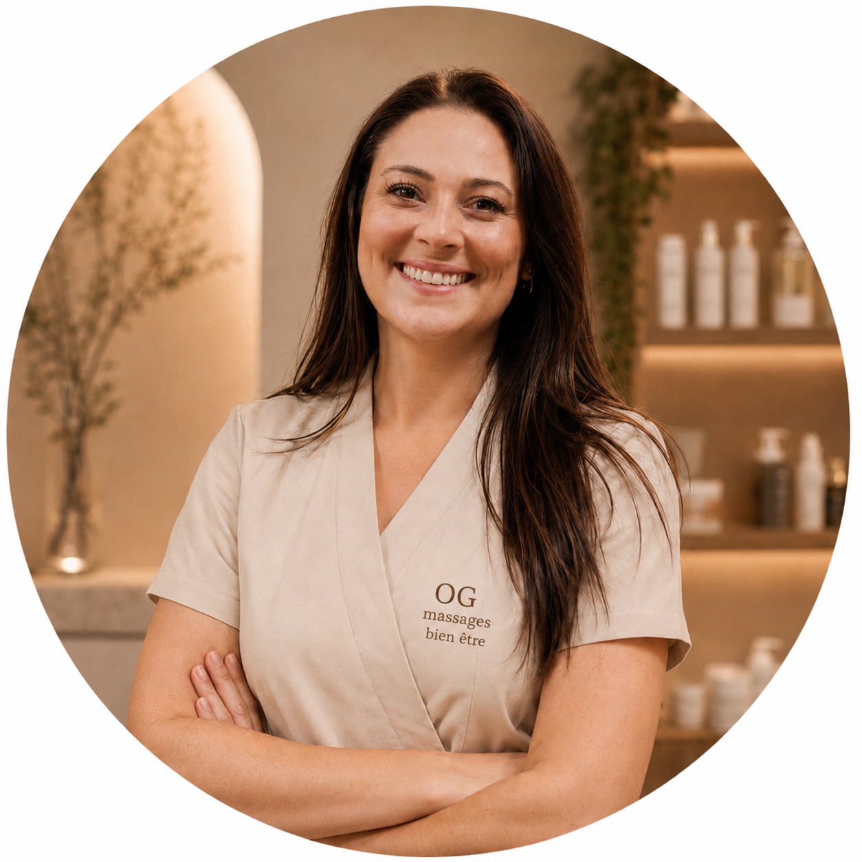 Portrait d Ornella Gamuzza dans son institut de massage à Roubaix